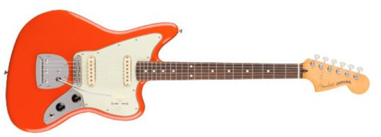 Fender Jaguar Player Ii Mex Trem 2s Rw - Rallye Orange - Retro-rock elektrische gitaar - Main picture