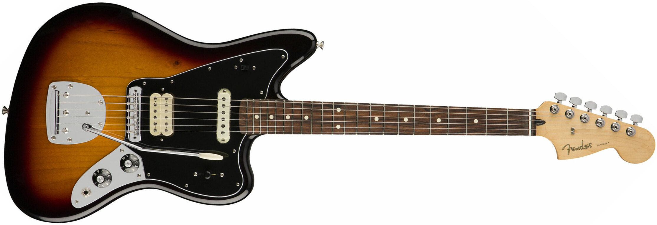 Fender Jaguar Player Mex Hs Pf - 3-color Sunburst - Retro-rock elektrische gitaar - Main picture