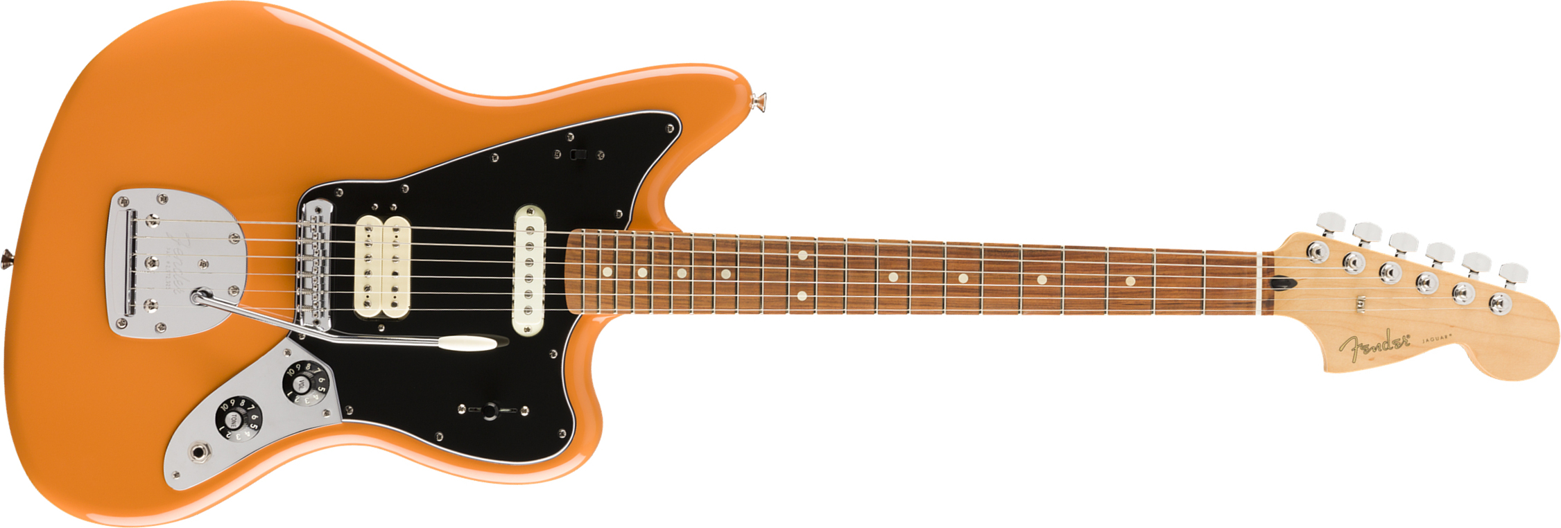 Fender Jaguar Player Mex Hs Pf - Capri Orange - Retro-rock elektrische gitaar - Main picture