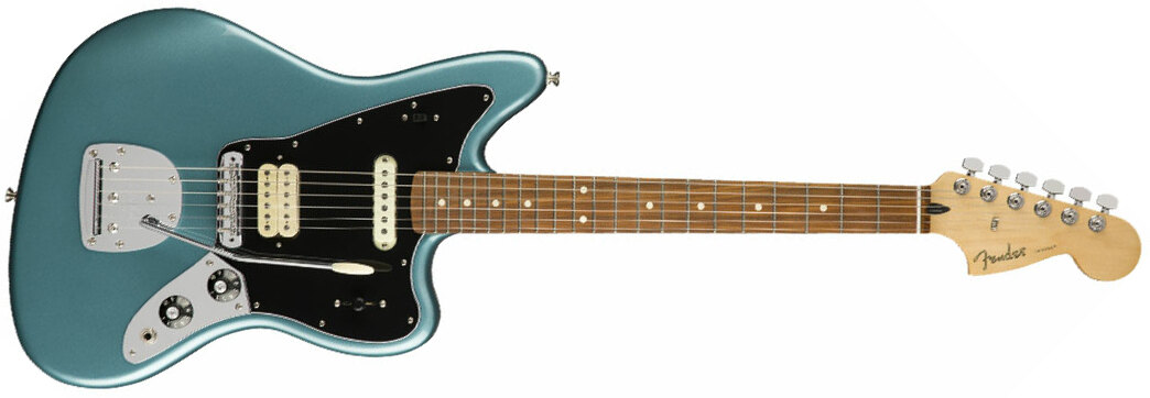 Fender Jaguar Player Mex Hs Trem Pf - Tidepool - Retro-rock elektrische gitaar - Main picture