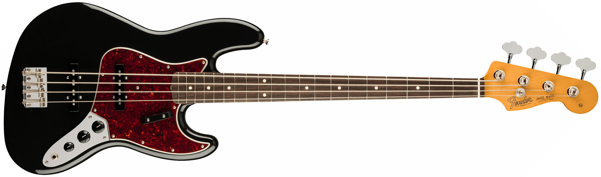 Fender Jazz Bass 60s Vintera Ii Mex Rw - Black - Solid body elektrische bas - Main picture