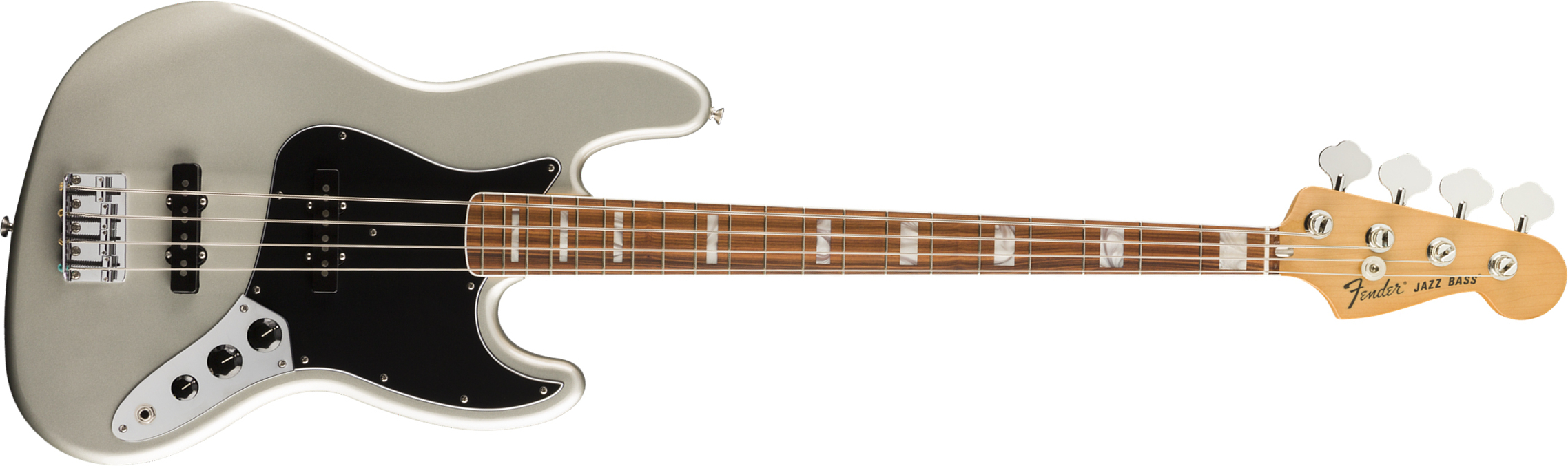 Fender Jazz Bass 70s Vintera Vintage Mex Pf - Inca Silver - Solid body elektrische bas - Main picture