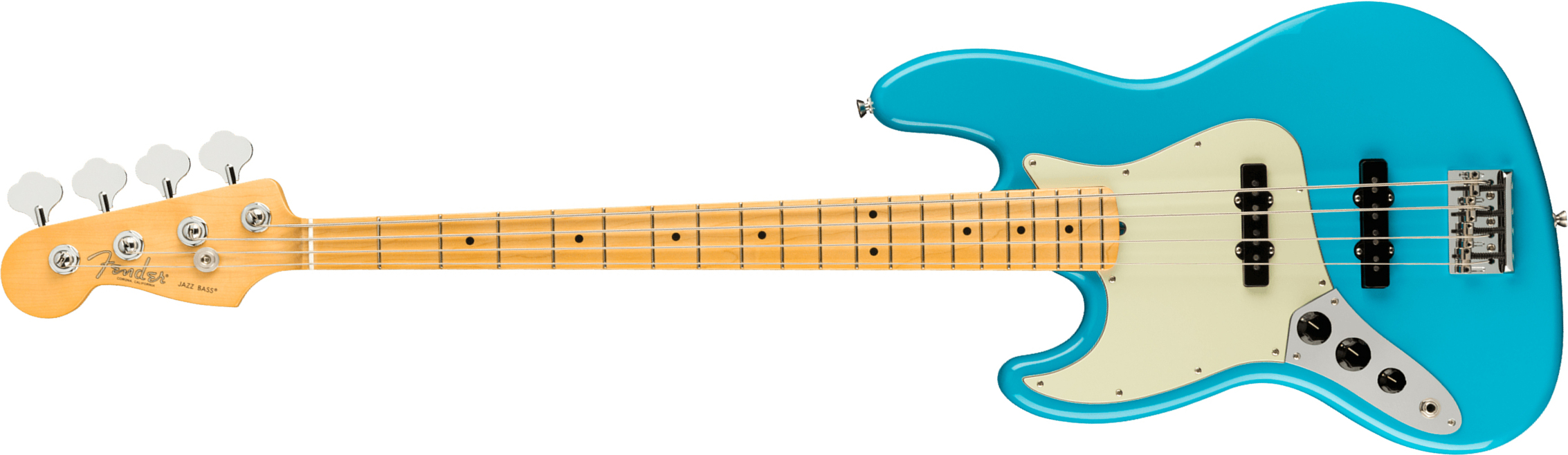 Fender Jazz Bass American Professional Ii Lh Gaucher Usa Mn - Miami Blue - Solid body elektrische bas - Main picture
