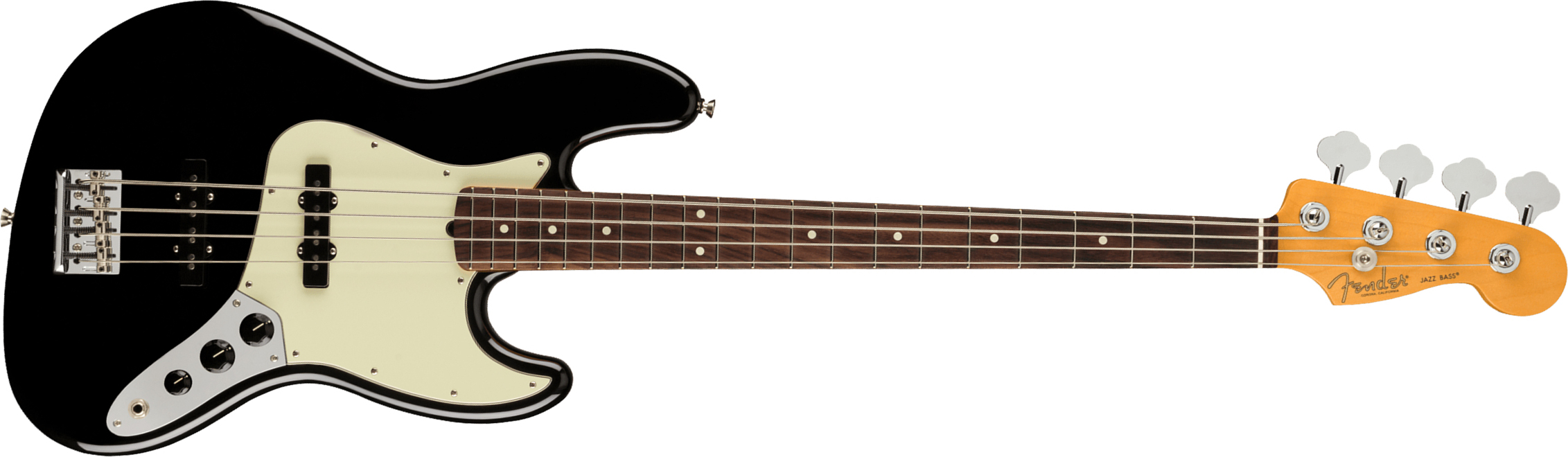Fender Jazz Bass American Professional Ii Usa Rw - Black - Solid body elektrische bas - Main picture
