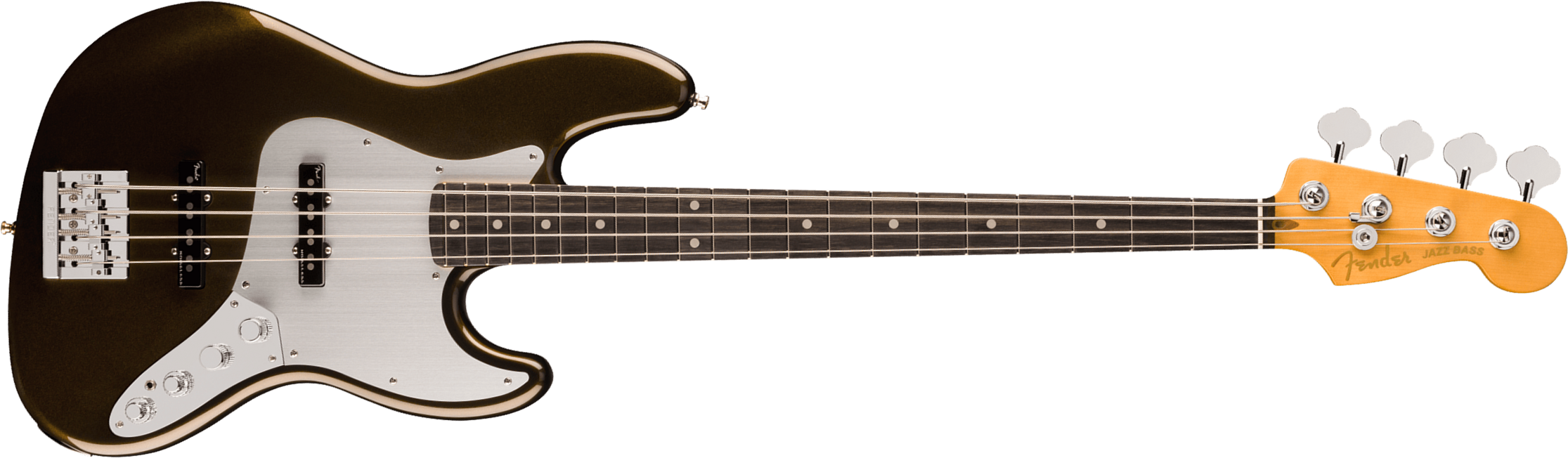 Fender Jazz Bass American Ultra Ii Usa Active Eb - Texas Tea - Solid body elektrische bas - Main picture