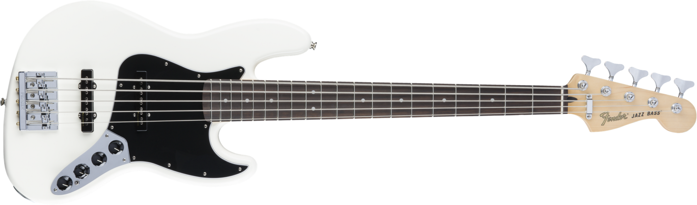 Fender Jazz Bass Deluxe Active Pf - Olympic White - Solid body elektrische bas - Main picture