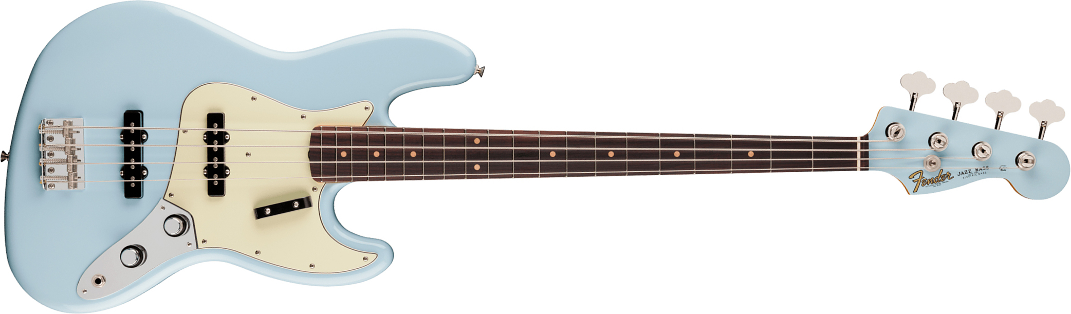 Fender Jazz Bass Early 60s Vintera 3 Mex Rw - Sonic Blue - Solid body elektrische bas - Main picture