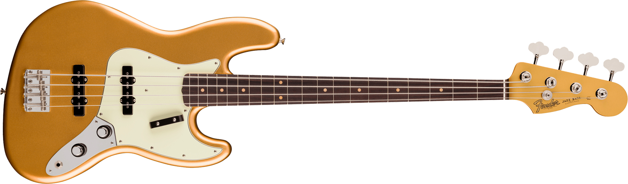 Fender Jazz Bass Early 60s Vintera 3 Mex Rw - Aztec Gold - Solid body elektrische bas - Main picture