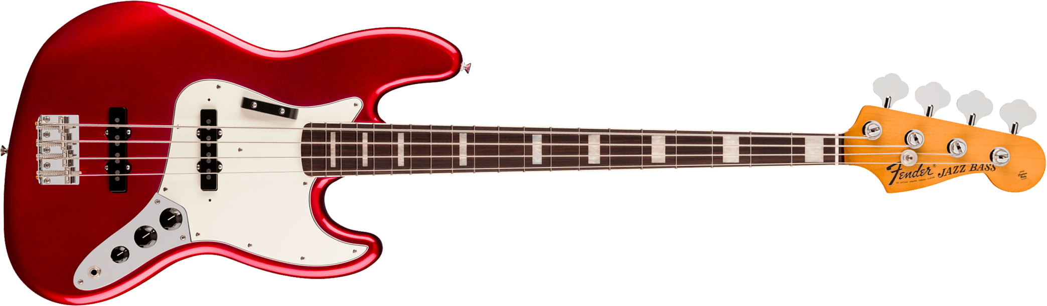 Fender Jazz Bass Early 70s Vintera 3 Mex Rw - Candy Apple Red - Solid body elektrische bas - Main picture