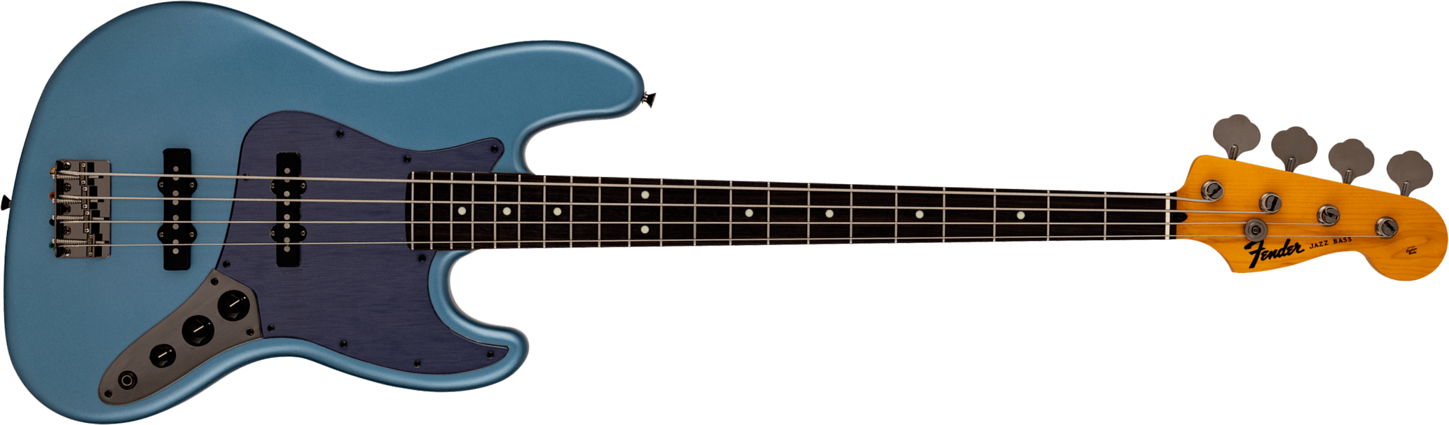 Fender Jazz Bass Hybrid Ii Mij Ltd Jap Rw - Matte Aero Blue - Solid body elektrische bas - Main picture