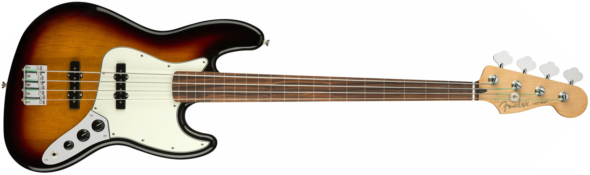 Fender Jazz Bass Player Fretless Mex Pf - 3-color Sunburst - Solid body elektrische bas - Main picture