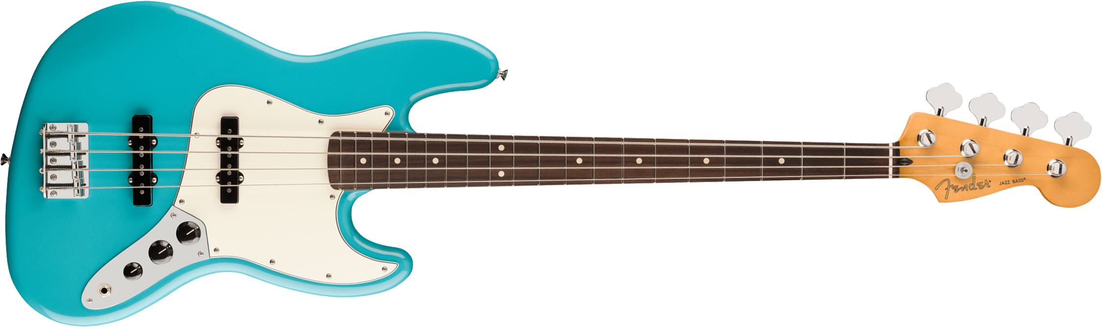 Fender Jazz Bass Player Ii Mex Rw - Aquatone Blue - Solid body elektrische bas - Main picture