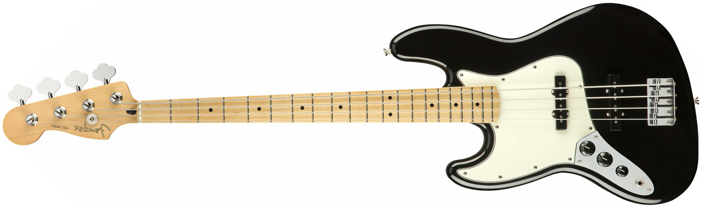 Fender Jazz Bass Player Lh Gaucher Mex Mn - Black - Solid body elektrische bas - Main picture