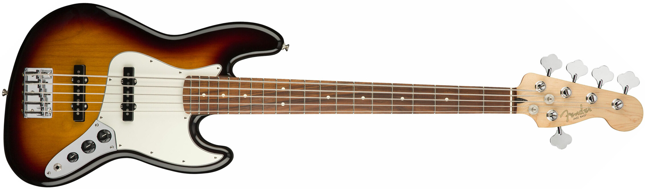 Fender Jazz Bass Player V 5-cordes Mex Pf - 3-color Sunburst - Solid body elektrische bas - Main picture