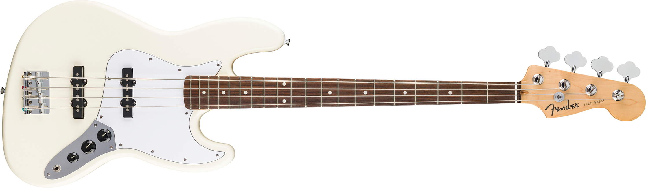 Fender Jazz Bass Standard Mex Lau - Olympic White - Solid body elektrische bas - Main picture