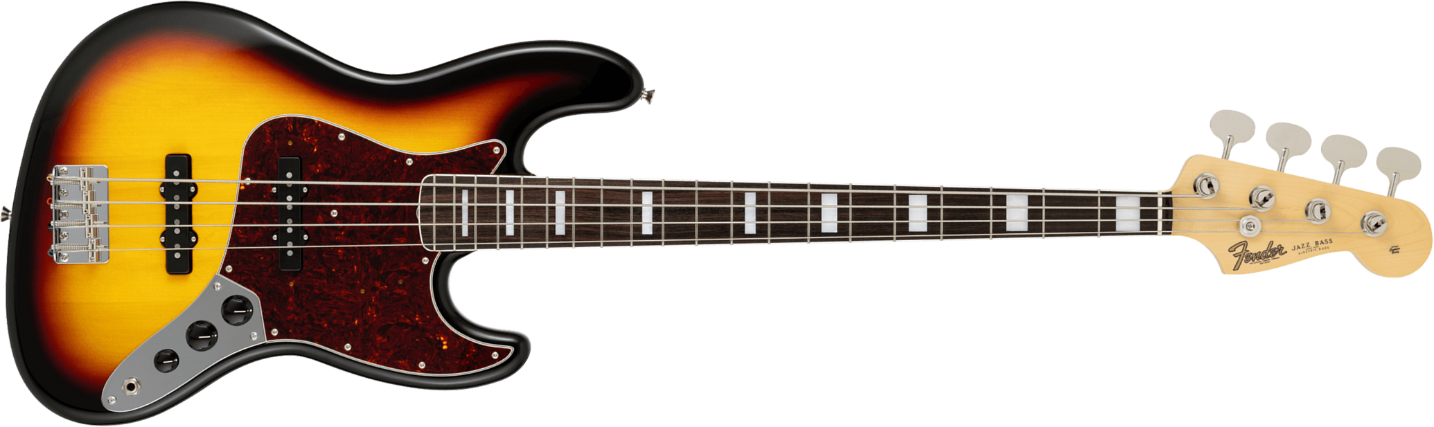 Fender Jazz Bass Traditional Late 60s Jap 2s Trem Rw - 3-color Sunburst - Solid body elektrische bas - Main picture