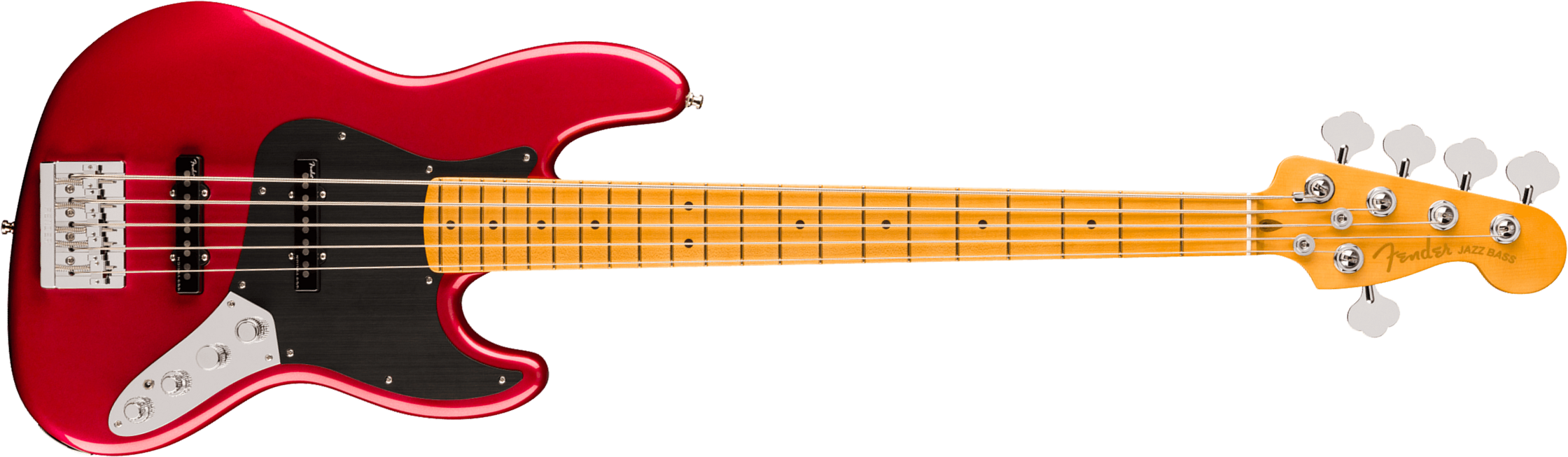 Fender Jazz Bass V American Ultra Ii Usa 5c Active Mn - Sinister Red - Solid body elektrische bas - Main picture