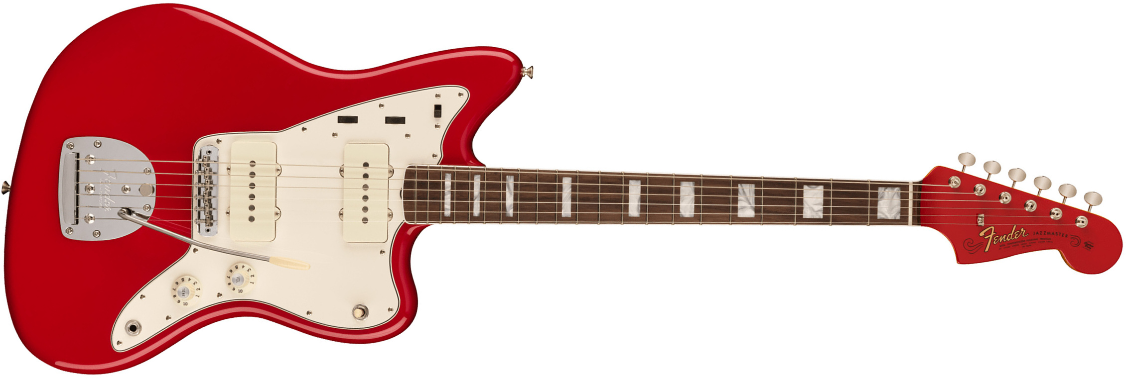 Fender Jazzmaster 1966 American Vintage Ii Usa Sh Trem Rw - Dakota Red - Retro-rock elektrische gitaar - Main picture