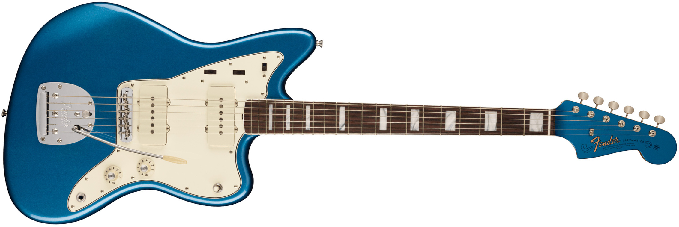 Fender Jazzmaster 1966 American Vintage Ii Usa Sh Trem Rw - Lake Placid Blue - Retro-rock elektrische gitaar - Main picture
