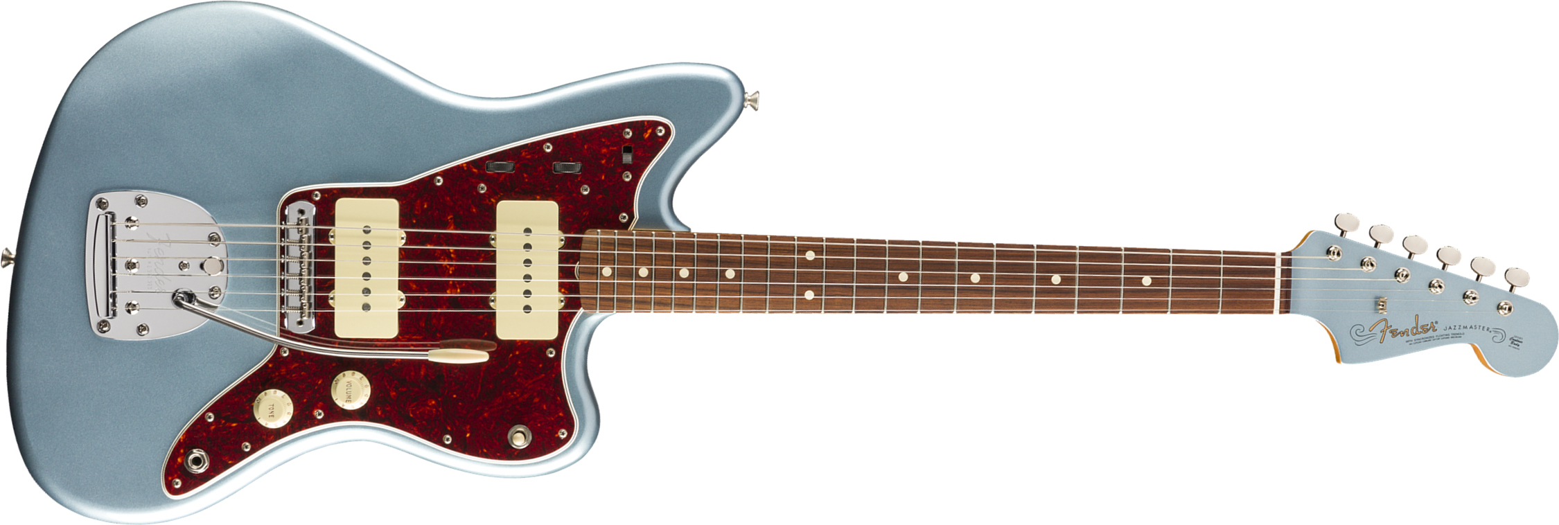 Fender Jazzmaster 60s Vintera Vintage Mex Pf - Ice Blue Metallic - Retro-rock elektrische gitaar - Main picture