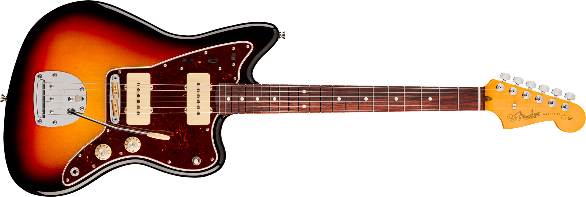 Fender Jazzmaster American Professional 2026 Trem 2s Rw - 3-color Sunburst - Retro-rock elektrische gitaar - Main picture