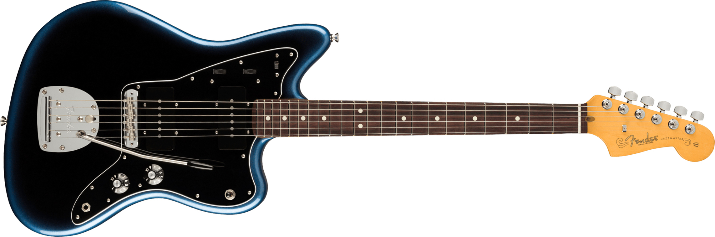 Fender Jazzmaster American Professional Ii Usa Rw - Dark Night - Retro-rock elektrische gitaar - Main picture
