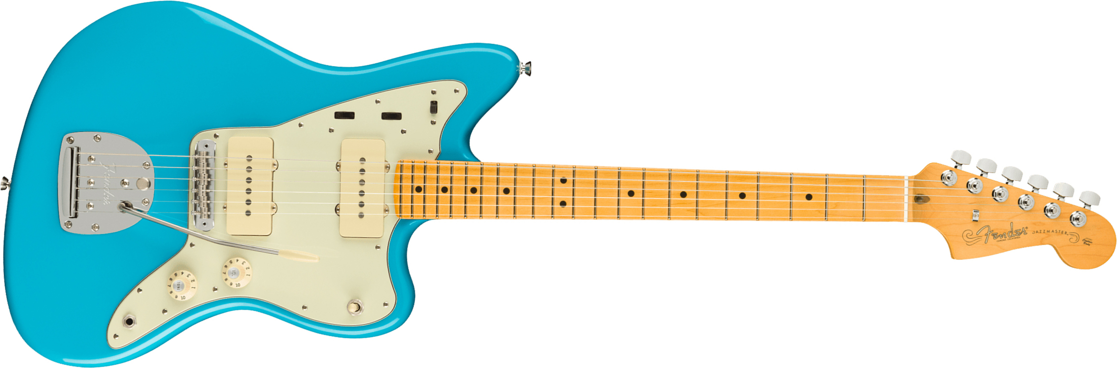 Fender Jazzmaster American Professional Ii Usa Rw - Miami Blue - Retro-rock elektrische gitaar - Main picture
