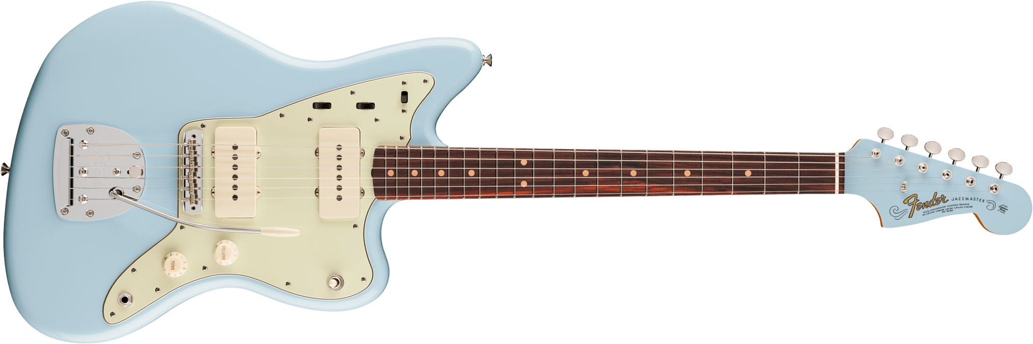 Fender Jazzmaster Mid 60s Vintera 3 Mex 2s Trem Rw - Sonic Blue - Retro-rock elektrische gitaar - Main picture