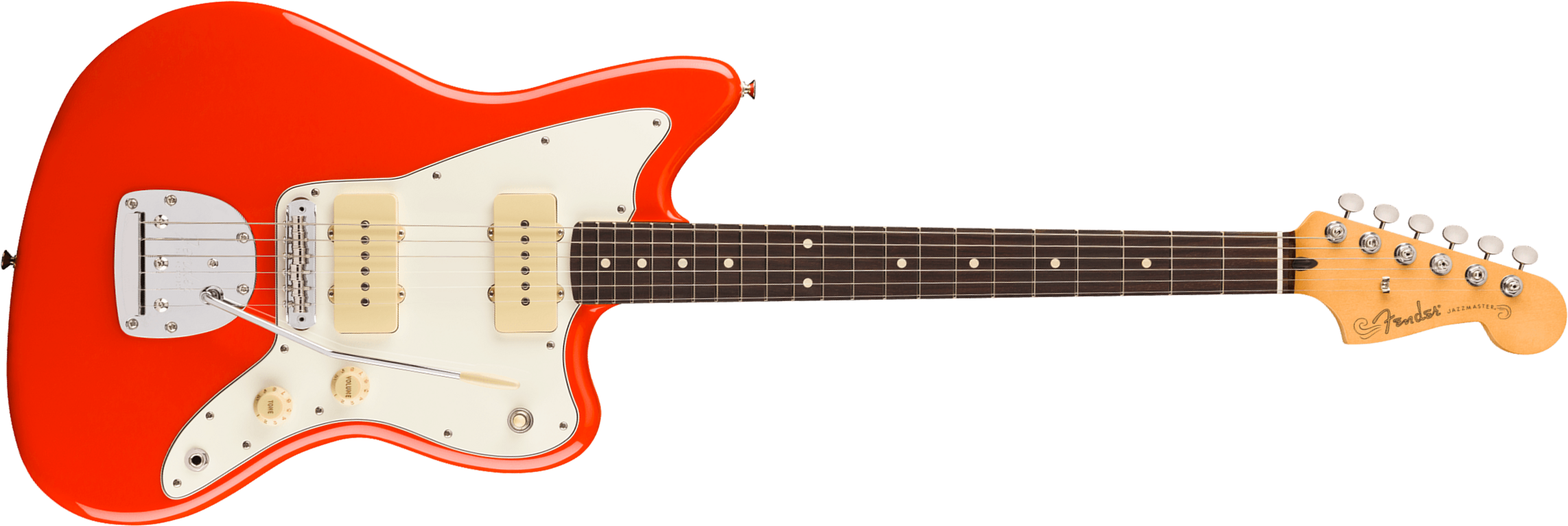 Fender Jazzmaster Player Ii Mex 2s Trem Rw - Coral Red - Retro-rock elektrische gitaar - Main picture