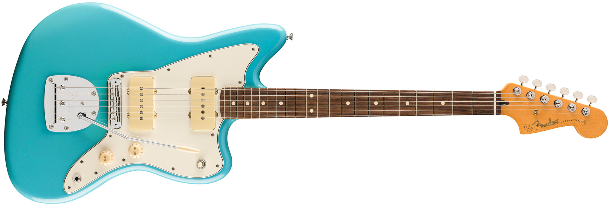 Fender Jazzmaster Player Ii Mex 2s Trem Rw - Aquatone Blue - Retro-rock elektrische gitaar - Main picture