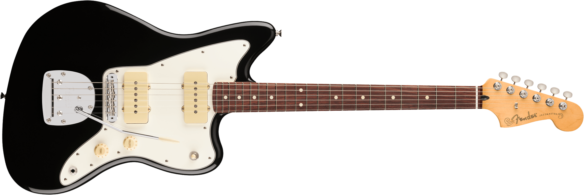 Fender Jazzmaster Player Ii Mex 2s Trem Rw - Black - Retro-rock elektrische gitaar - Main picture