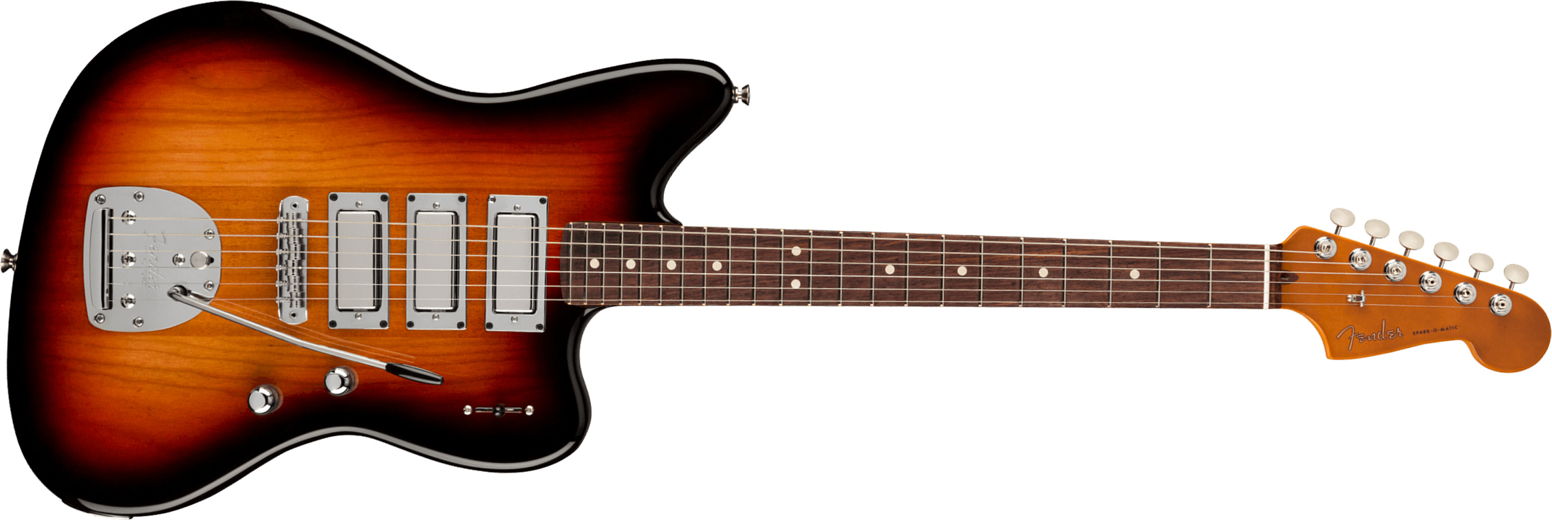 Fender Jazzmaster Spark-o-matic Volume Ii Parallel Universe Hhh Trem Rw - 3-color Sunburst - Retro-rock elektrische gitaar - Main picture