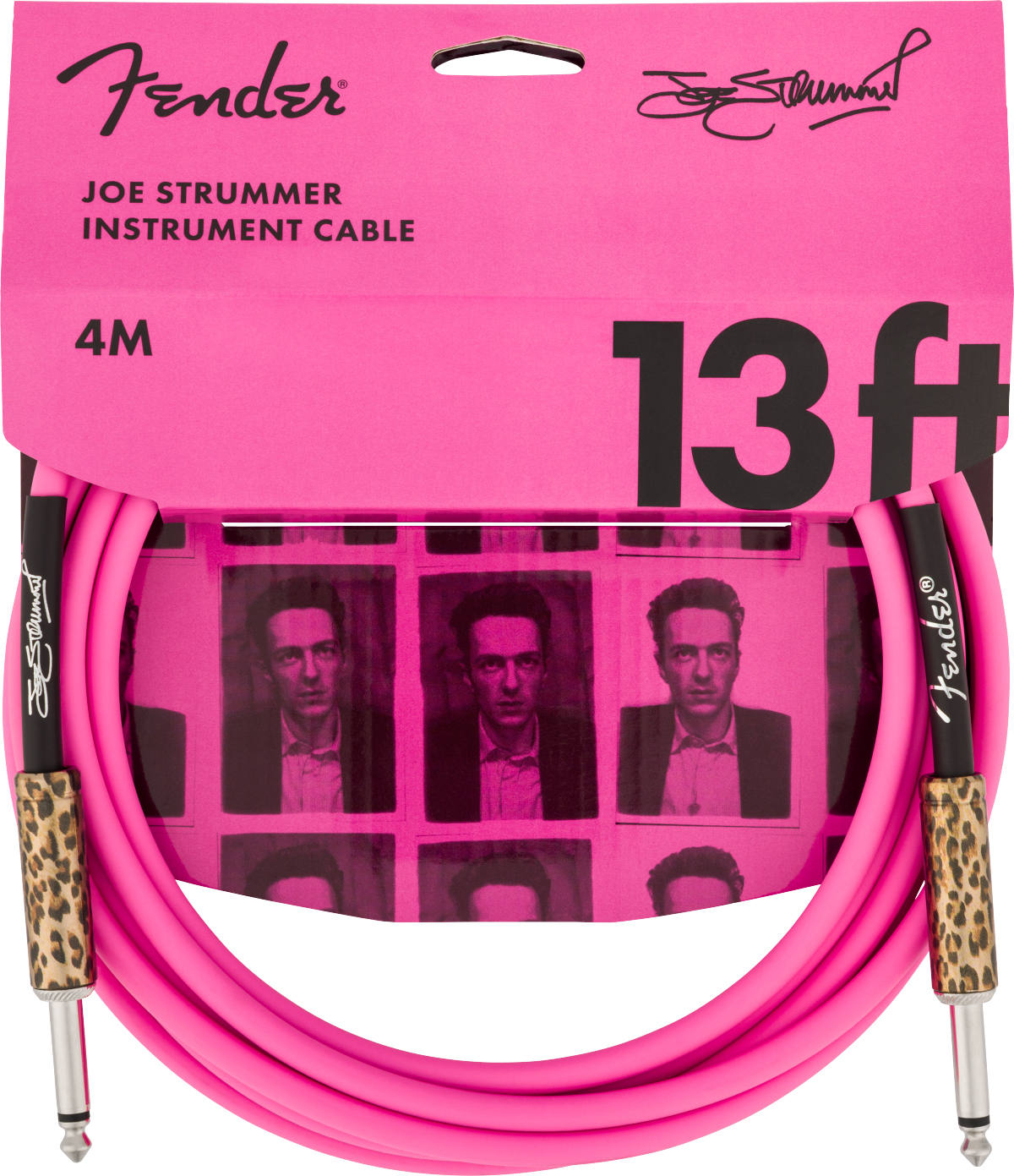 Fender Joe Strummer Cable Instrument Droit/droit 13-ft / 4m Pink Leopard - Kabel - Main picture