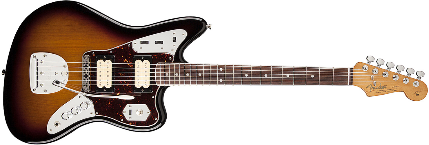 Fender Kurt Cobain Jaguar Mex Hh Trem Rw - 3-color Sunburst - Retro-rock elektrische gitaar - Main picture