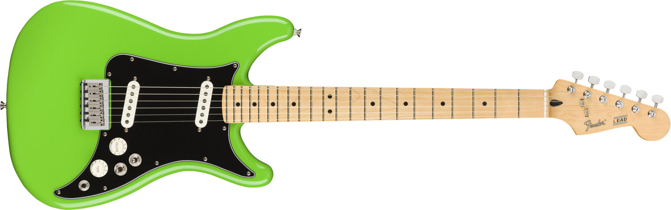 Fender Lead Ii Player Mex Ss Ht Mn - Neon Green - Elektrische gitaar in Str-vorm - Main picture