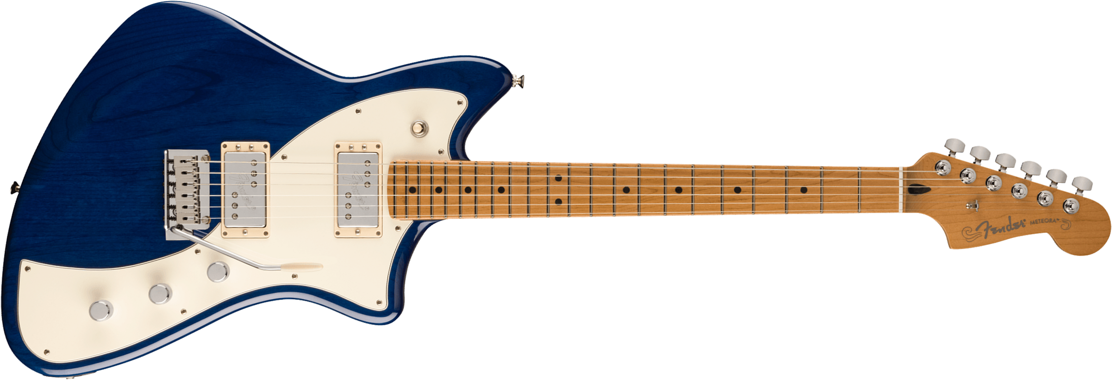 Fender Meteora Player Plus Hh Ltd Mex 2h Trem Mn - Sapphire Blue Transparent - Retro-rock elektrische gitaar - Main picture