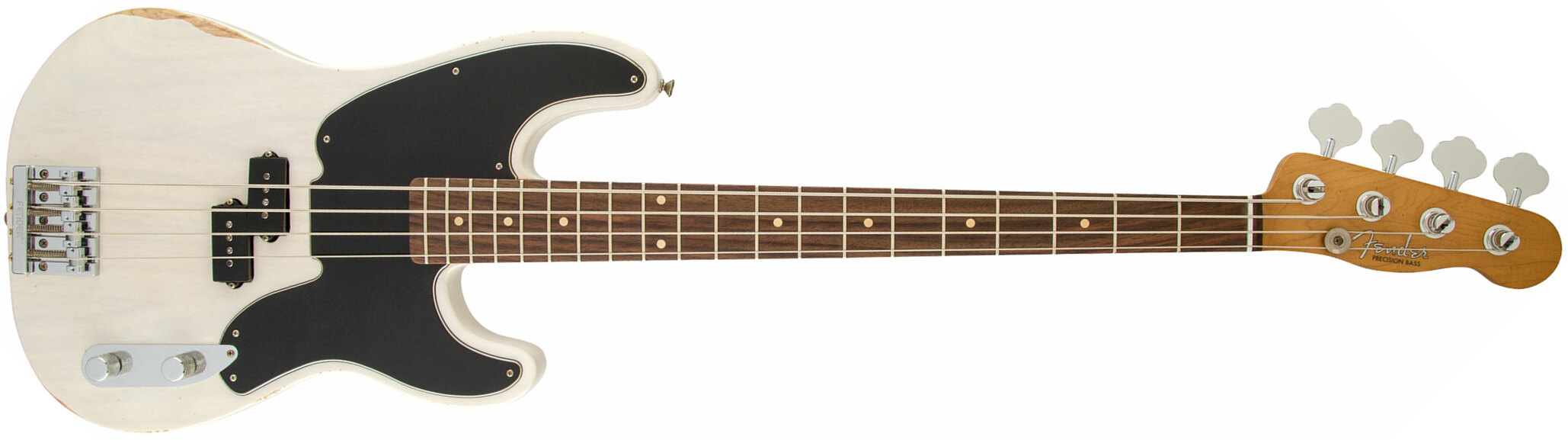 Fender Mike Dirnt Precision Bass Mex Signature Rw - White Blonde - Solid body elektrische bas - Main picture