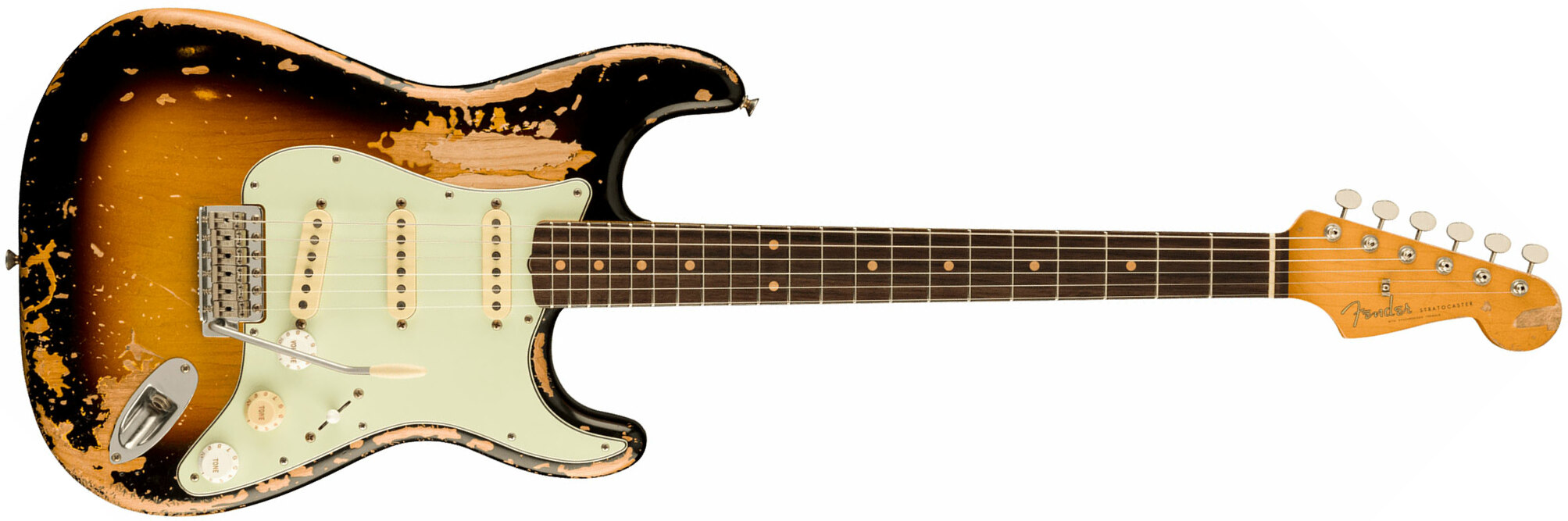 Fender Mike Mccready Strat Mex Signature 3s Trem Rw - Road Worn 3-color Sunburst - Kenmerkende elektrische gitaar - Main picture