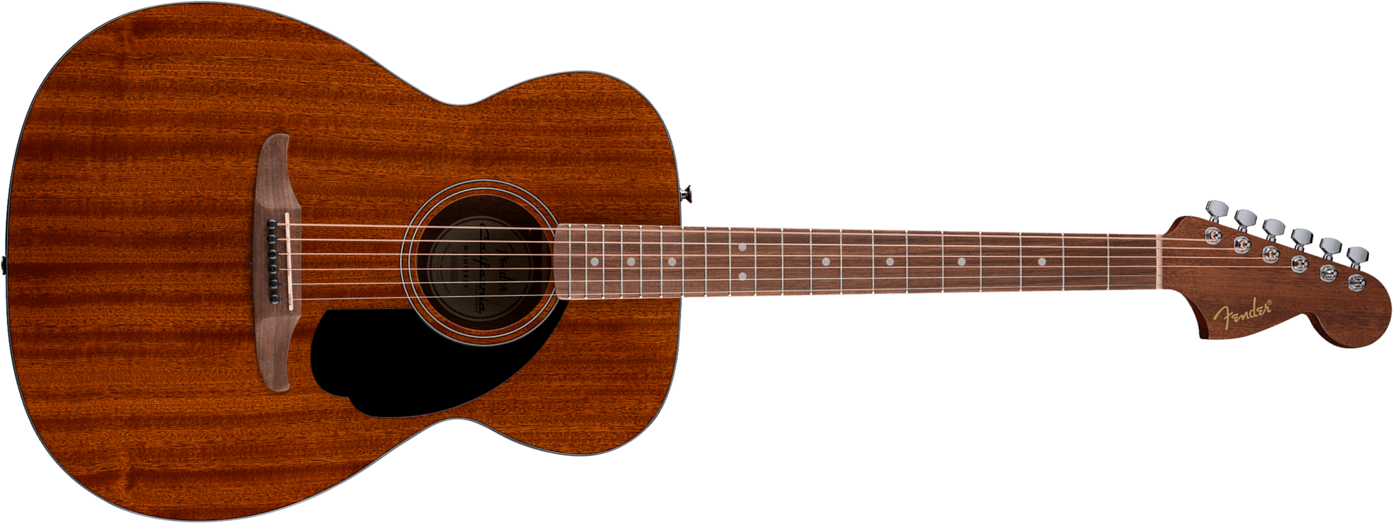 Fender Monterey California Standard Om Tout Sapele Wal - Natural - Folk gitaar - Main picture