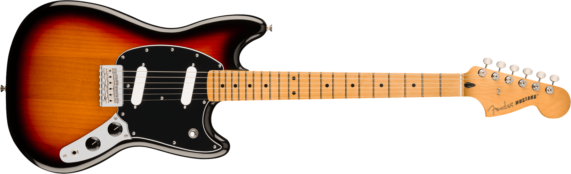 Fender Mustang Player Ii Mex 2s Ht Mn - 3-color Sunburst - Retro-rock elektrische gitaar - Main picture