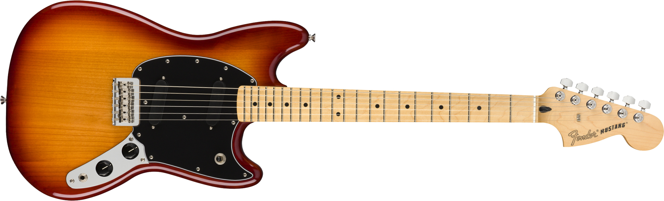 Fender Mustang Player Mex Ht 2s Mn - Sienna Sunburst - Retro-rock elektrische gitaar - Main picture