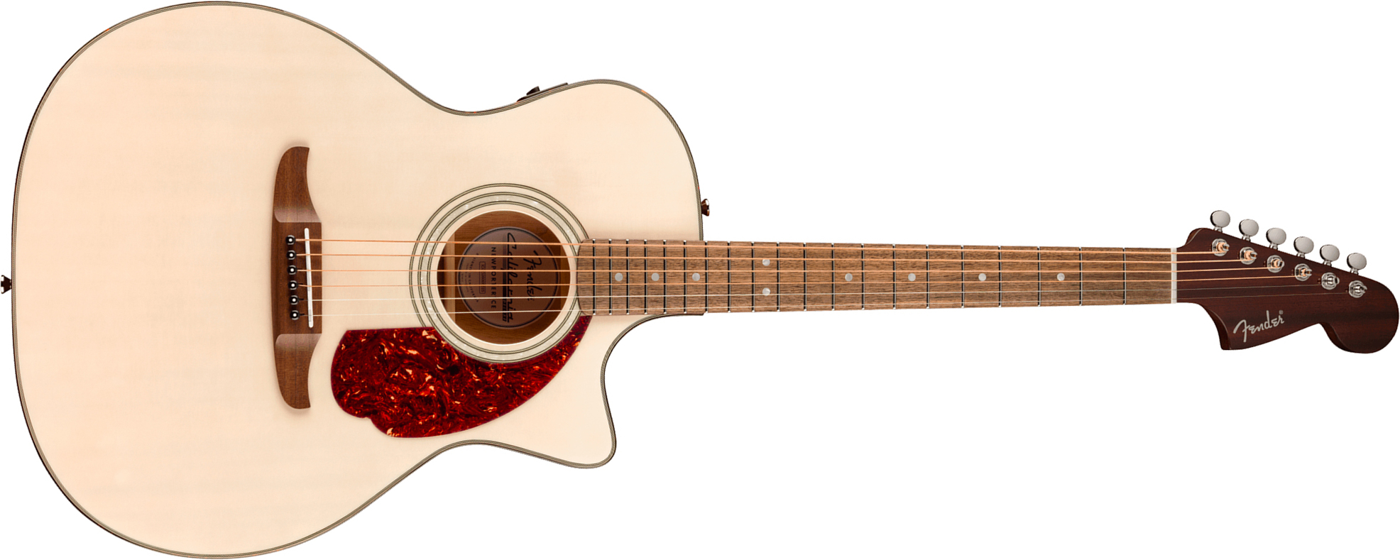 Fender Newporter Deluxe Ce California Auditorium Cw Epicea Acajou Wal - White Blonde - Folk gitaar - Main picture