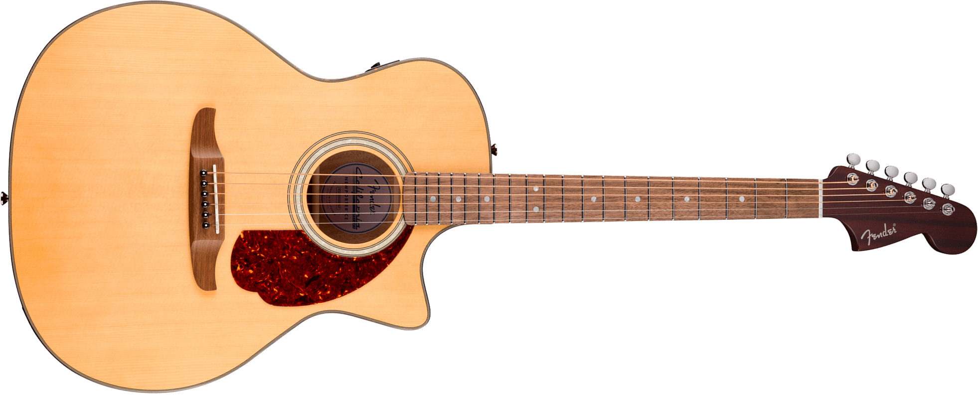Fender Newporter Deluxe Ce California Auditorium Cw Epicea Acajou Wal - Natural - Folk gitaar - Main picture