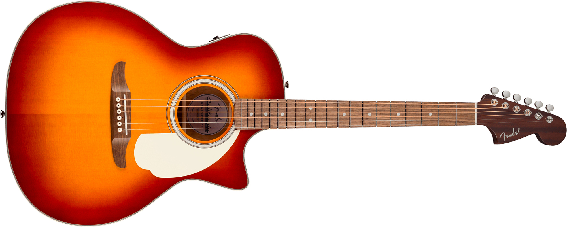 Fender Newporter Deluxe Ce California Auditorium Cw Epicea Acajou Wal - Sienna Sunburst - Folk gitaar - Main picture