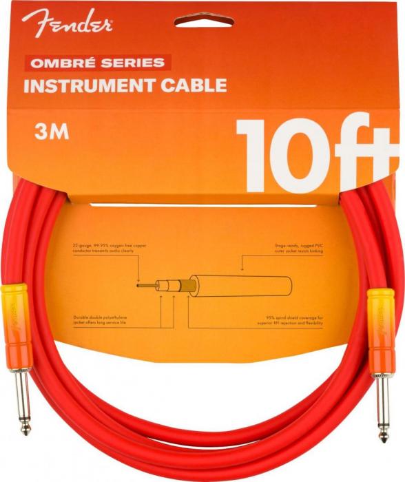 Kabel Fender Ombré Instrument Cable, Straight/Straight, 10ft - Tequila Sunrise