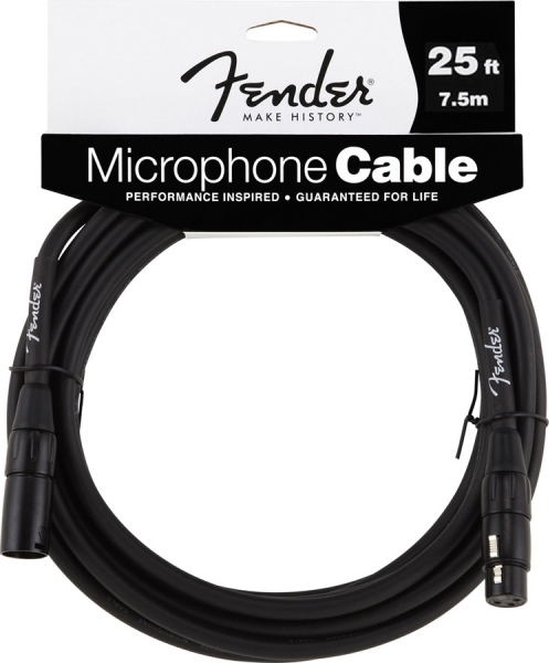 Fender Performance Series Xlr M/xlr F 7.5m (25 Ft) Black - - Kabel - Main picture