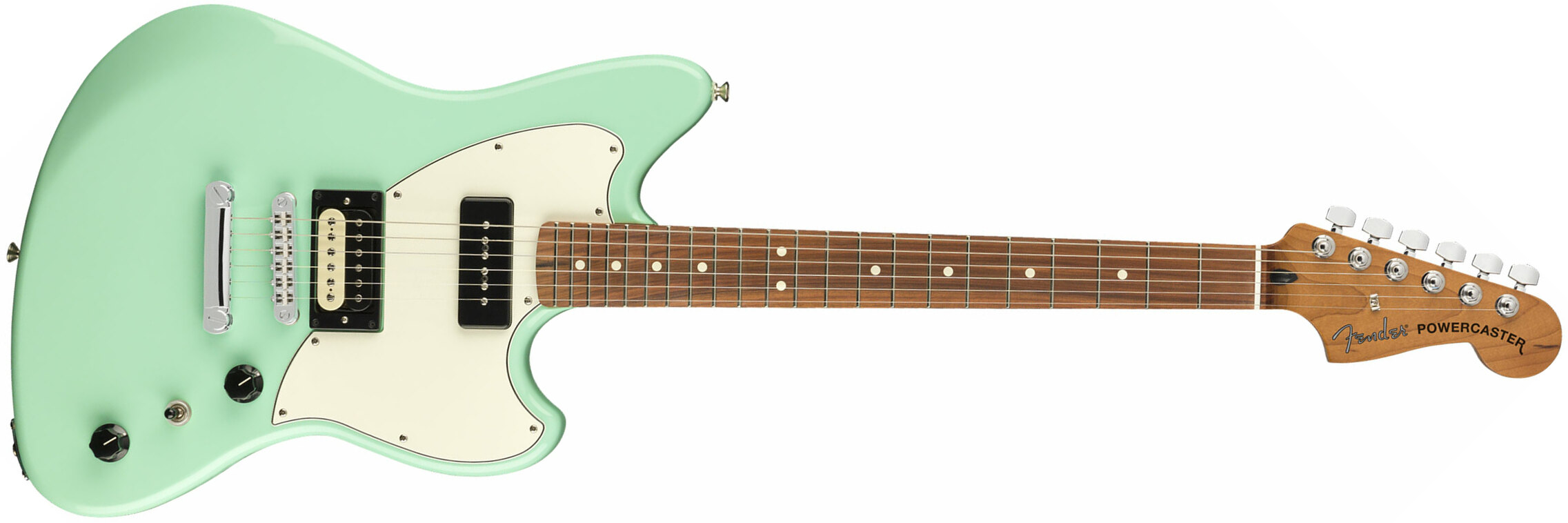 Fender Powercaster Alternate Reality Ltd Hp90 Ht Pf - Surf Green - Retro-rock elektrische gitaar - Main picture
