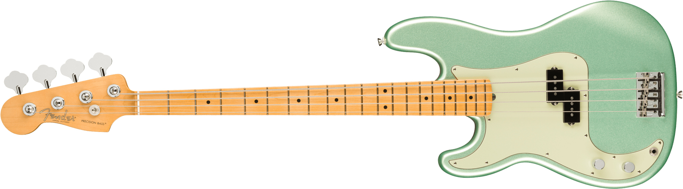 Fender Precision Bass American Professional Ii Lh Gaucher Usa Mn - Mystic Surf Green - Solid body elektrische bas - Main picture