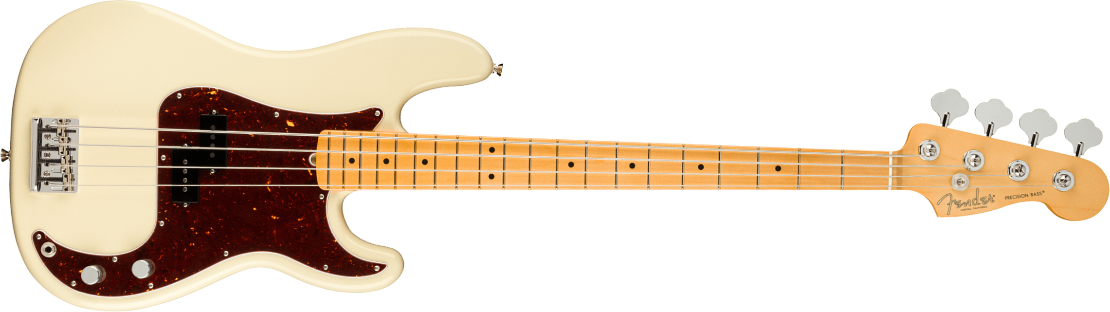 Fender Precision Bass American Professional Ii Usa Mn - Olympic White - Solid body elektrische bas - Main picture