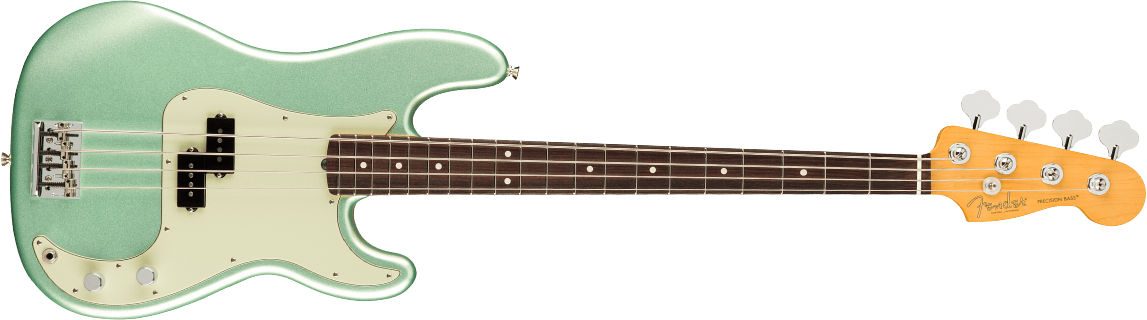 Fender Precision Bass American Professional Ii Usa Rw - Mystic Surf Green - Solid body elektrische bas - Main picture